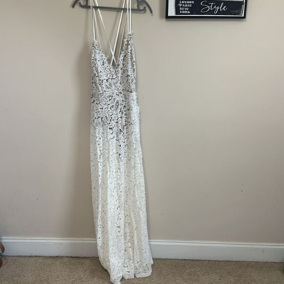 NWT Lulus Love of Details White Lace Maxi Dress - Picture 2 of 9
